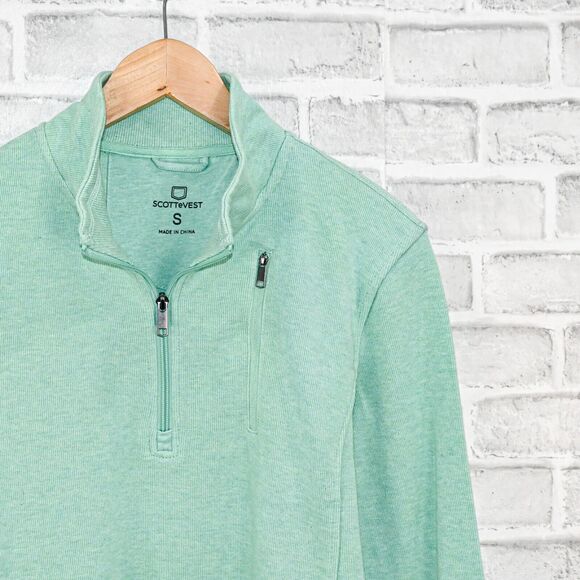 SCOTTeVEST Women's Weekender 2 Pocket 1/4 zip pullover sweater S - Picture 5 of 7